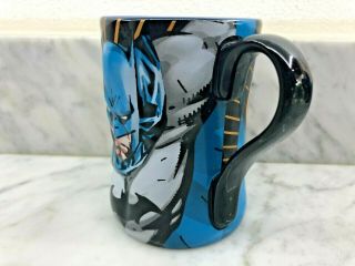 Batman 3D Ceramic Coffee Mug Rare Collectible Large Cup SIX FLAGS 3