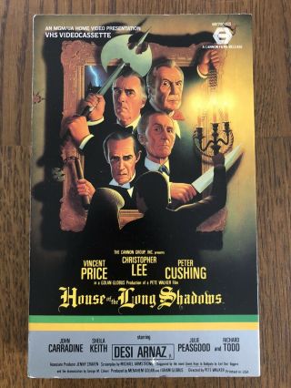 House Of The Long Shadows (1982,  Vhs) Horror Rare Vincent Price,  Christopher Lee