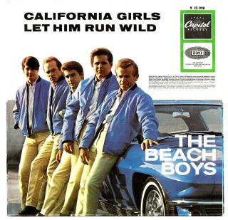 Beach Boys - German - “california Girls/let Him Run Wild” Capitol - Ps - Rare - 1965 - Nm