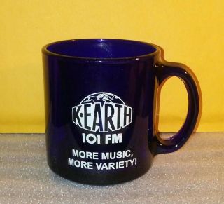 K - Earth Radio 101 Fm Glass Mug Rare