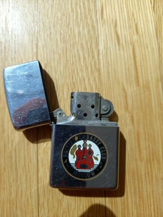 Zippo Lighter - British Embassy Club Moscow - 1991 - Rare 3