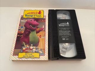 Barney & Friends Eat Drink Be Healthy 1992 Time Life Vhs Rare Vintage