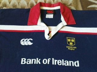 RARE RUGBY SHIRT - MUNSTER RUGBY AWAY 1999 - 2001 SIZE M 2
