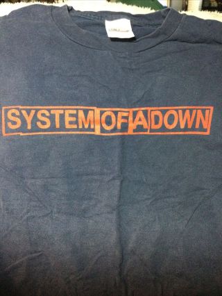 Rare Vtg 90s 1998 System Of A Down Hand Concert Tour T Shirt Heavy Xl
