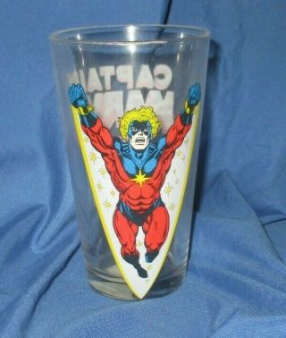 Captain Marvel Toon Tumblers Glass Avengers / Marvel Comics 2006 Oop Rare