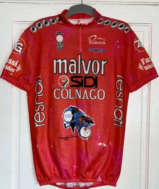 Malvor Sidi Colnago Cycling Jersey Xl Vintage 1989 Rare Top Retro Castelli Italy