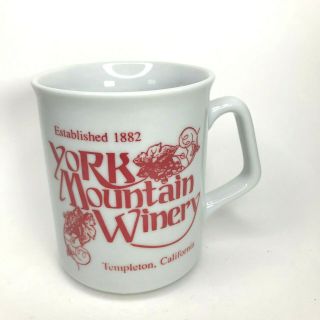 Vtg York Mountain Winery Mug Templeton California Est 1882 Rare Souenir Cup C12