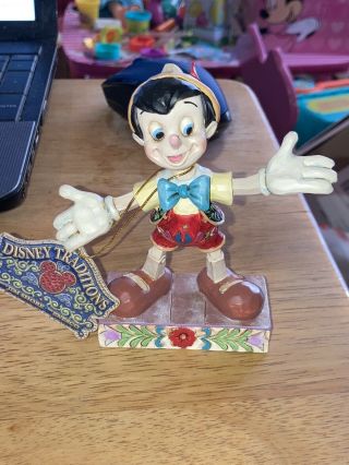 Jim Shore Pinocchio - Got No Strings Disney Traditions (4 ") Figurine W/tags Rare
