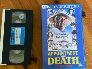 Appointment With Death Peter Ustinow Agatha Christie Big Case Vhs Video Rare
