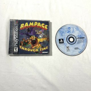 Rampage Through Time (sony Playstation 1,  2000) Cib Rare Ps1