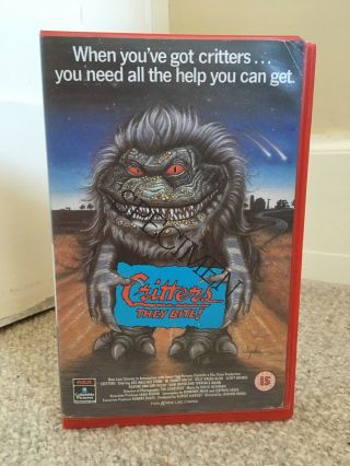 Critters Vhs Big Box Post Cert Ex Rental With Rare Sample Sleeve