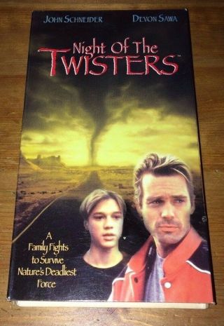 Night Of The Twisters (vhs,  1996) Devon Sawa,  John Schneider Rare Oop Dvd