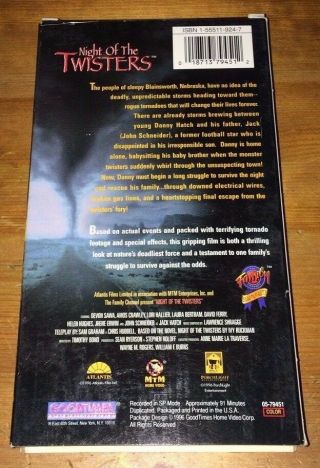 Night of the Twisters (VHS,  1996) Devon Sawa,  John Schneider RARE OOP DVD 2