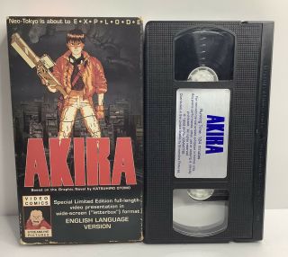 Akira Vhs 1989 Special Limited Edition Widescreen English Language Version Rare