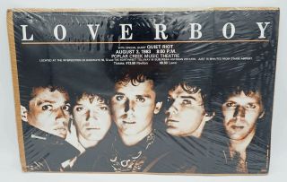 Rare 83 Loverboy / Quiet Riot Tour August 3rd 1983 Concert Poster Poplar Creek