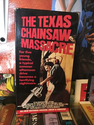 Vintage The Texas Chainsaw Massacre Mpi Horror Cult Rare Uncut Unedited Vhs Tape
