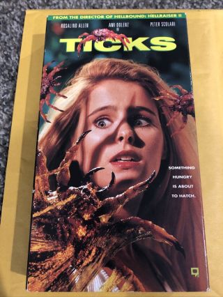 Ticks Vhs 1993 Rare Htf Horror - Rare White Label.  Seth Green Clint Howard