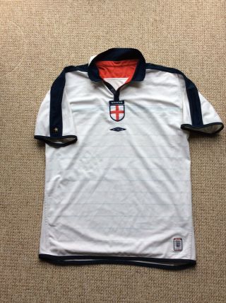 Rare Vintage Umbro England Away Reversable Football Shirt Large