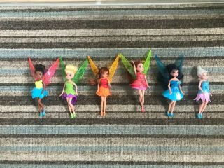 Small Bundle Dolls Rare 6 Disney Tinkerbell & Friends Fairy 5 Inch Dolls Vhtf