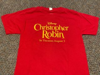 Christopher Robin Movie Rare Walt Disney Promo Shirt Adult Med Winnie The Pooh