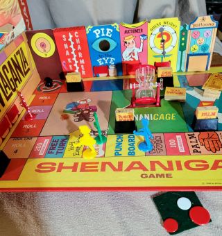 Vintage 1966 Milton Bradley Shenanigans Carnival of Fun Board Game Rare Toy MB 3