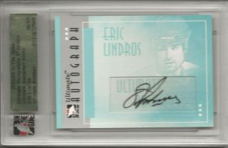 Rare Eric Lindros 2005 - 06 Bap In The Game Ultimate Autograph Silver - 34/50