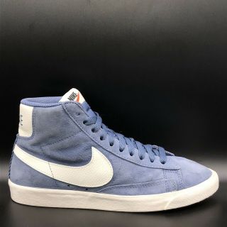 Nike Blazer Suede Trainers High Top 917862 - 400 Blue Suede Us 7.  5 Rare Color