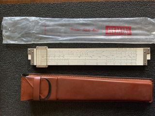 Vintage Sun Hemmi Japan Bamboo Slide Rule 259d Drafting Tool Engineering Rare