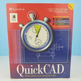 Vintage Autodesk Drafix Quick Cad Windows 95 Rare Complete Software Set