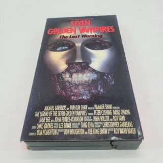 The Legend Of The Seven Golden Vampires The Last Warning Vhs Rare Horror 1989
