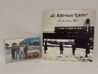U2 Achtung Baby Advance Promo Cassette & Flyer Rare See Photos Unique Mixes