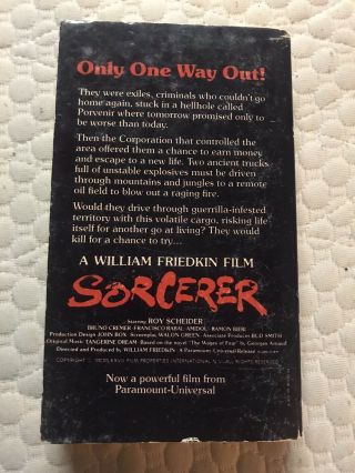 Sorcerer Movie Tie - in Paperback William Friedkin By John Minahan RARE 3