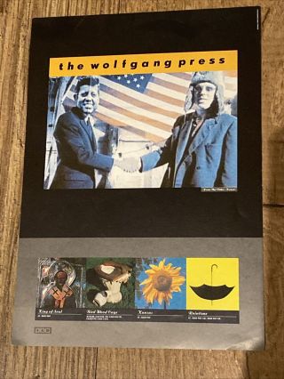 The Wolfgang Press Ultra Rare A5 4ad Promo Flyer 1989 Birdwood Cage Lp Etc