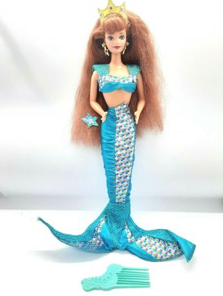 Rare 1995 Midge Jewel Hair Mermaid Doll Red Hair Barbie