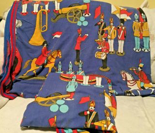 Rare Vintage Toy Solier Bedspread Covers Set Of 2 Twin Size Blanket
