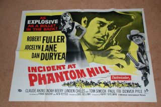 Incident At Phantom Hill (1966) - Rare Orig.  Uk Quad Poster In Ex.  Cond.