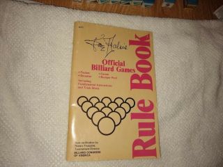Rare Vintage Official Billiard Games Rule Book By Hofer Joe Balsis