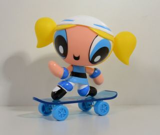 Rare 2001 Skater Bubbles & Skateboard 5 " Blue Action Figure Powerpuff Girls