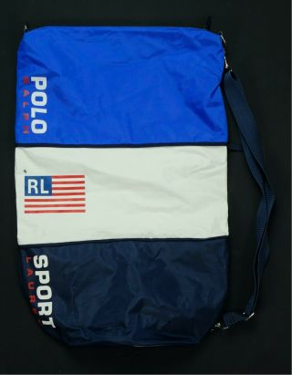 Rare Vtg Polo Sport Ralph Lauren Rl Usa Flag Spell Out Backpack Duffle Tote 90s