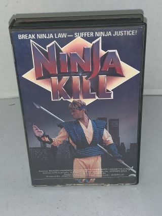 Rare Oop Vhs - Ninja Kill Vhs Movie Big Case