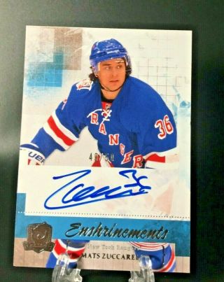 2010 - 2011 Ud Mats Zucccarello Rookie The Cup Enshrinements Auto - Rare 49/50