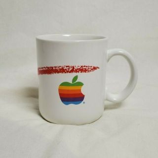 Rare Papel Vintage 80s Apple Computer Rainbow Logo Mug (usa)