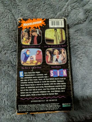 Nickelodeon Snick: Volume 1 Nick Snicks Friendship VHS,  Rare 2