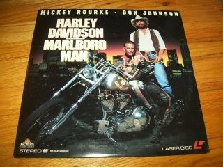 Harley Davidson And The Marlboro Man Laserdisc Ld Very Rare
