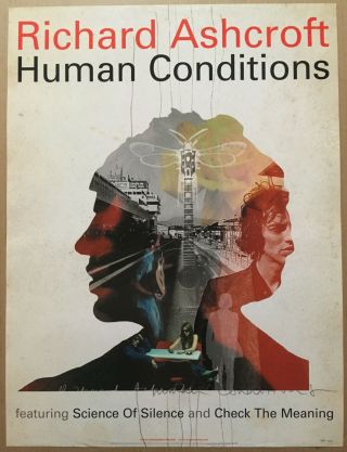 The Verve Richard Ashcroft Rare 2002 Promo Poster 4 Human Cd 18x24 Never Display