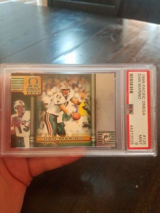 Rare (only One 9 & One 10) - Dan Marino Psa 9 - 1999 Pacific Omega 125