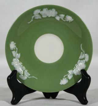 Rare Discontinued Lenox Apple Blossom Pattern Green Demi Saucer Only