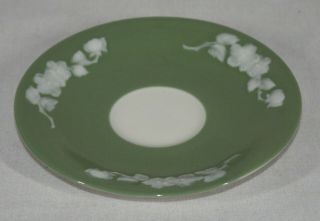 RARE DISCONTINUED LENOX APPLE BLOSSOM PATTERN GREEN DEMI SAUCER ONLY 2