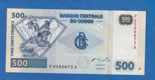 Congo 500 Francs 2002 Unc Without Diamant - - Turbo Rare