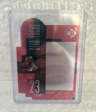 Michael Jordan 1997 Upper Deck Ud3 Star Focus Die Cut Acetate Insert Card Rare